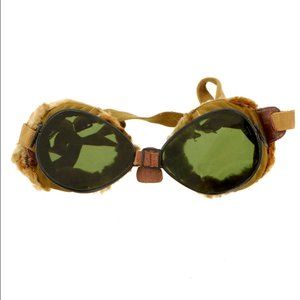 Antique WWII Foster Grant Aviation Goggles Pilot Safety Glasses Vtg Steampunk